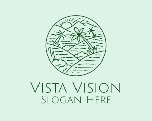 View - Green Hills View logo design