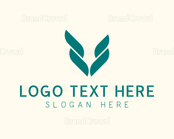 Abstract Palm Leaf Logo