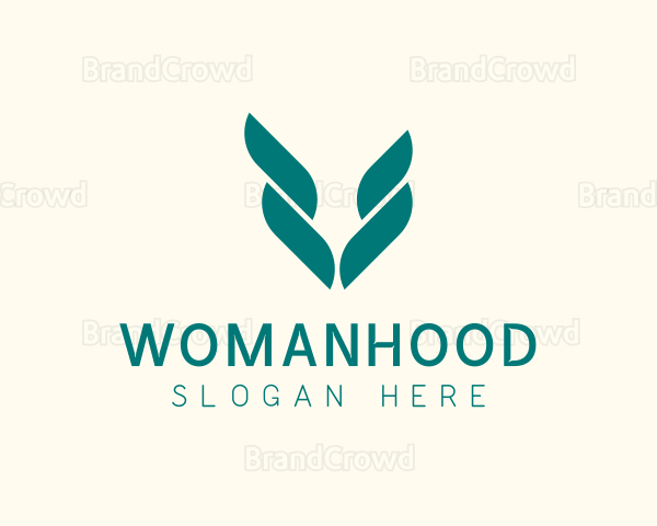 Abstract Palm Leaf Logo