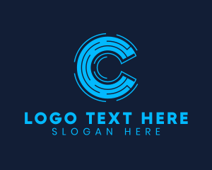 High Tech - Technology Software Letter C logo design