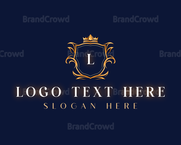 Elegant Shield Crown Logo