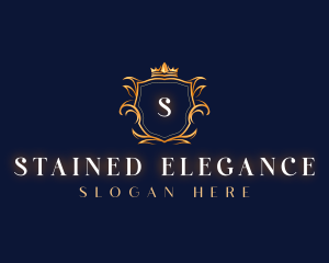 Elegant Shield Crown logo design