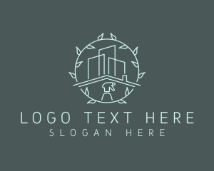 Shiny - Eco Building Cleaning logo design