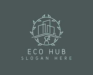 Eco Building Cleaning logo design