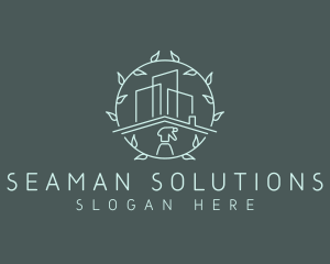 Eco Building Cleaning logo design