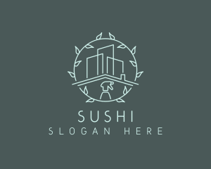 Eco Building Cleaning logo design