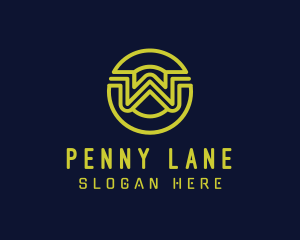 Penny - Crypto Coin Letter W logo design