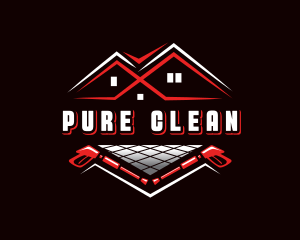 Clean Floor Power Wash logo design