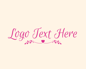 Pink - Feminine Heart Lifestyle logo design