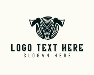 Craft - Lumberjack Woodwork Axe logo design