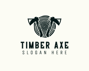 Lumberjack Woodwork Axe logo design