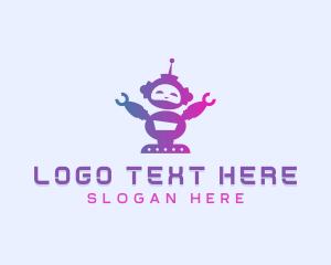 Gaming - Cute Robot Tech logo design