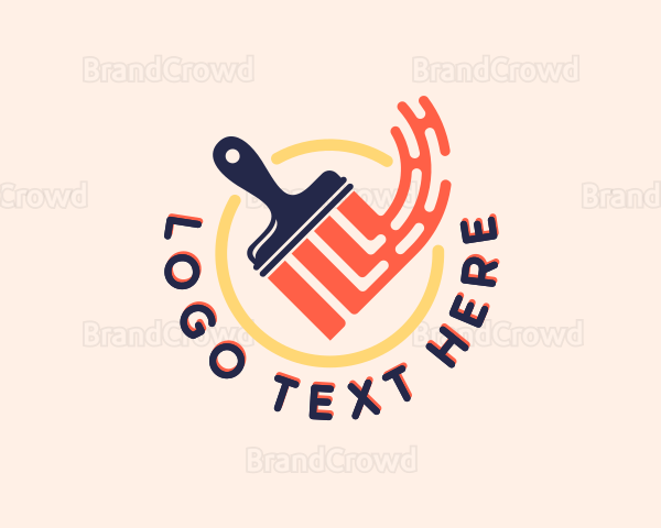 Handyman Paint Brush Logo