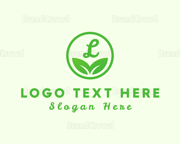 Organic Eco Leaf Logo