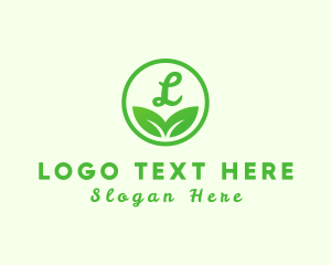 Organic Eco Leaf Logo