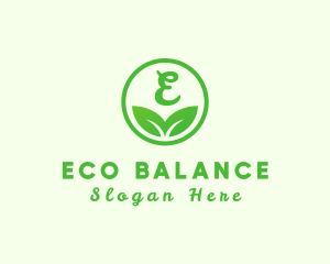 Organic Eco Leaf logo design