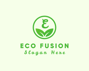 Organic Eco Leaf logo design