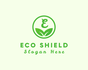 Organic Eco Leaf logo design