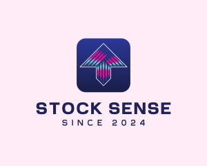 Stocks - Modern Digital Stocks Arrow logo design