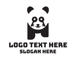 Key Lock Panda Logo
