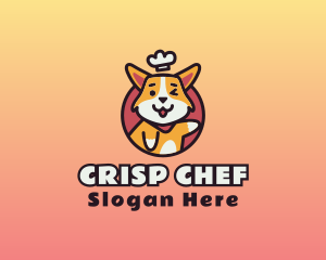 Cute Corgi Chef logo design