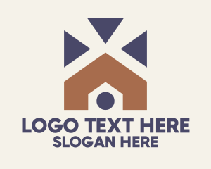 Roof - Abstract House Real Estate logo design
