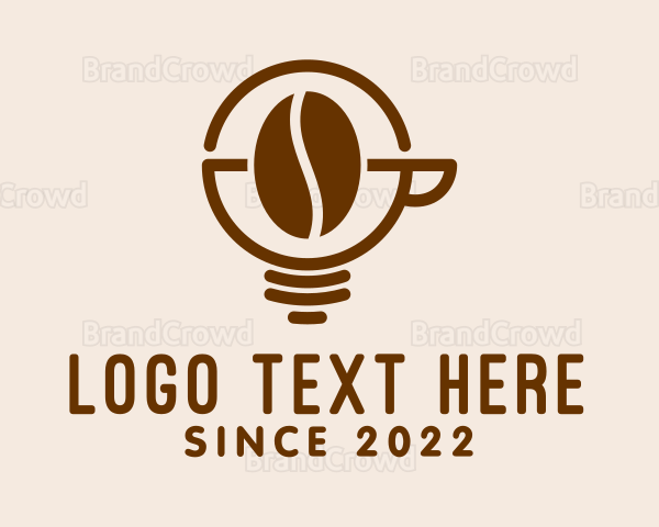 Light Bulb Coffee Bean Logo