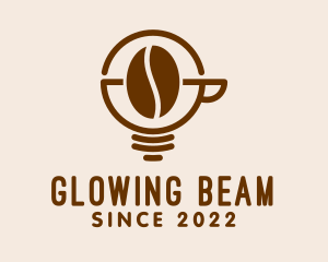 Light Bulb Coffee Bean logo design