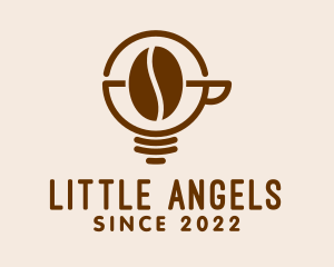 Coffee Shop - Light Bulb Coffee Bean logo design