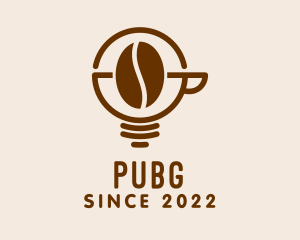 Hot Coffee - Light Bulb Coffee Bean logo design