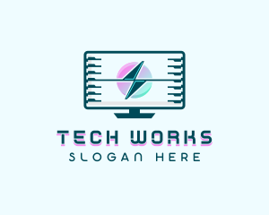 Cyber Software Computer logo design