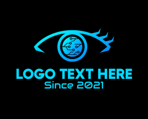 Eye Care - Circuit Tech Eye logo design