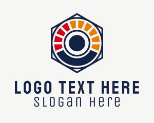 Digital Camera Hexagon  Logo