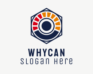 Digital Camera Hexagon  Logo