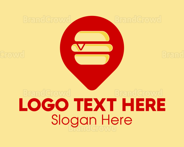 Burger Location Pin Logo