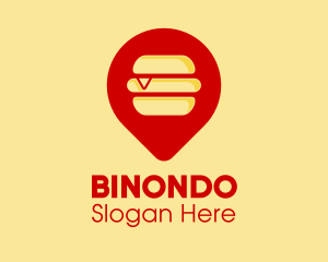 Honey - Burger Location Pin logo design