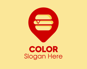 Beehive - Burger Location Pin logo design