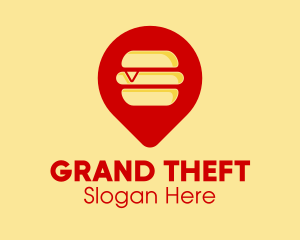 Kitchen - Burger Location Pin logo design