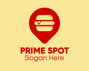 Location - Burger Location Pin logo design