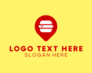 Location Pin - Burger Location Pin logo design