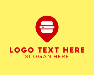 Burger - Burger Location Pin logo design