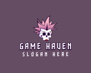 Gaming - Punk Girl Skull logo design