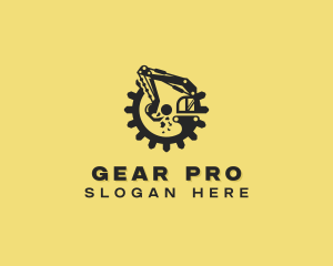 Gear - Excavator Gear Construction logo design