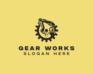 Excavator Gear Construction logo design