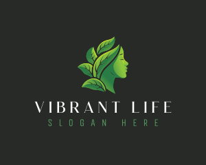 Leaf Woman Wellness logo design