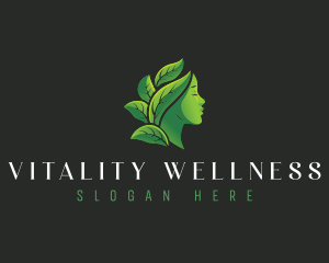 Leaf Woman Wellness logo design