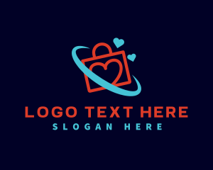 Bag - Heart Bag Shopping logo design