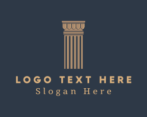 Law Firm - Elegant Legal Column logo design