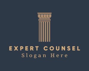Counsel - Elegant Legal Column logo design