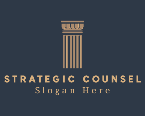 Counsel - Elegant Legal Column logo design